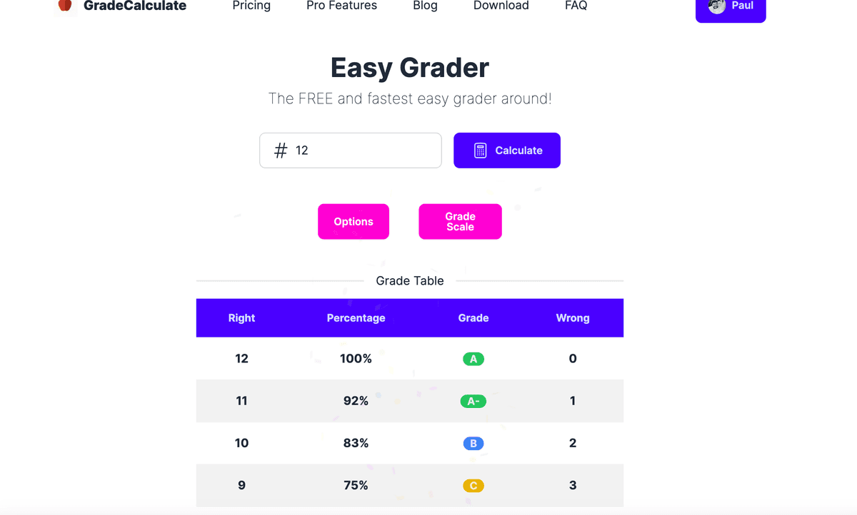 Pro GradeCalculate header image